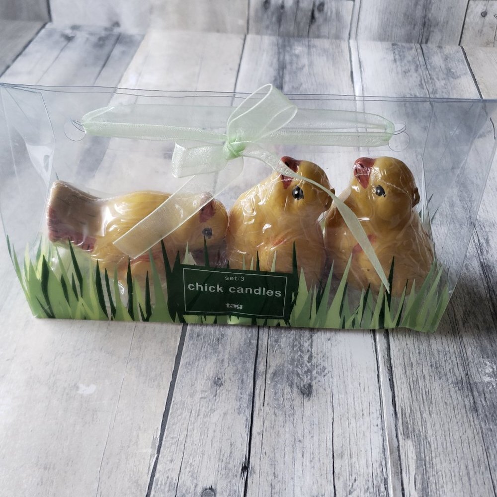 (Set of 3) Tag Chick Candle Wax Burning Candles